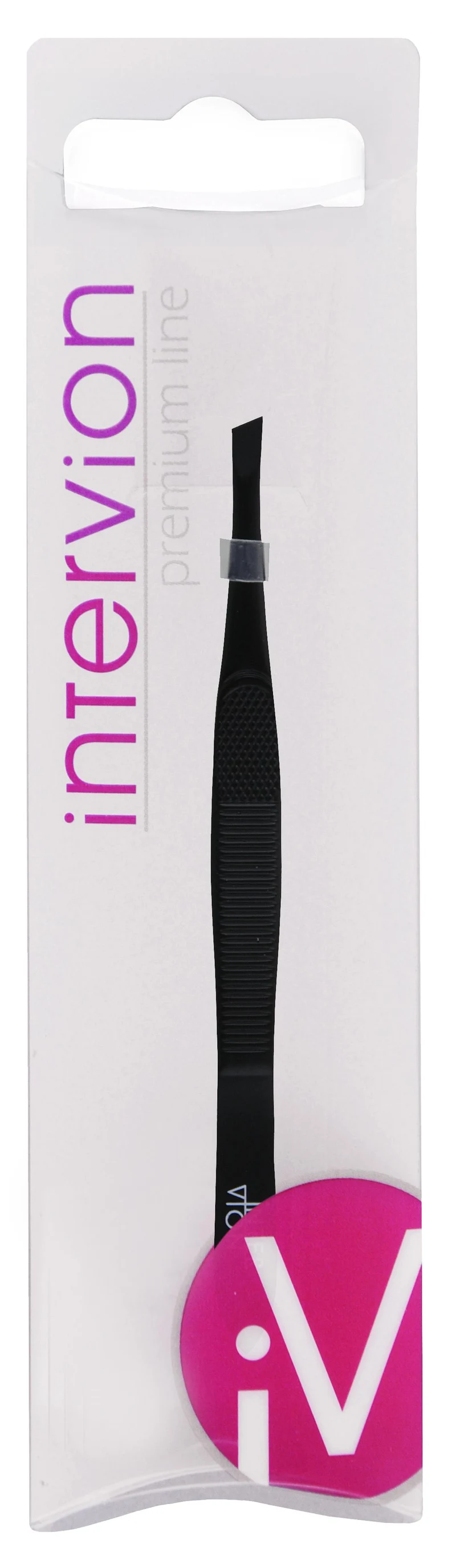 Inter-Vion Premium Line Stainless Steel Slant Eyebrow Tweezer 2