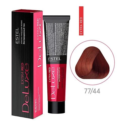 Estel De Luxe Extra Red hair dye 77/44