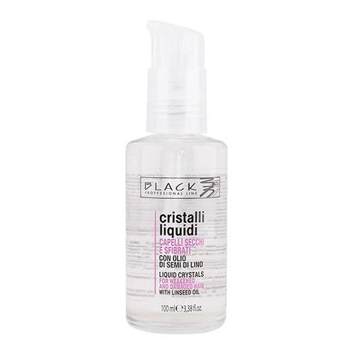 Black Liquid Crystals for Weakened and Damaged Hair with Linseed Oil 100ml