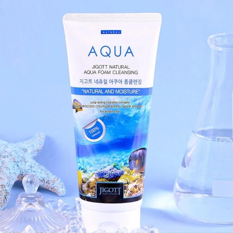 Jigott Natural Aqua Foam Cleansing 180ml 2