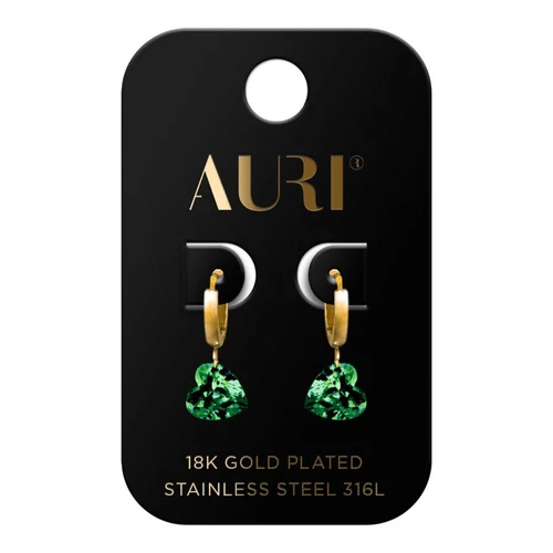 AURI Heart-Shaped Hanging Earrings