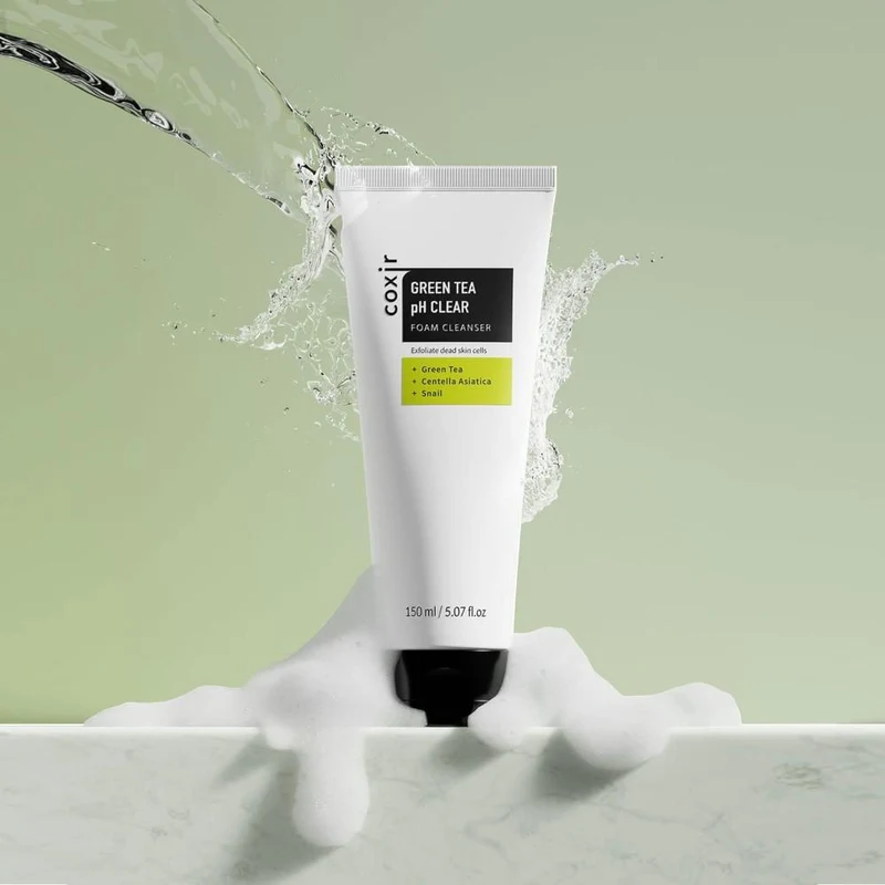 Coxir Green Tea pH Clear Foam Cleanser 150ml 2