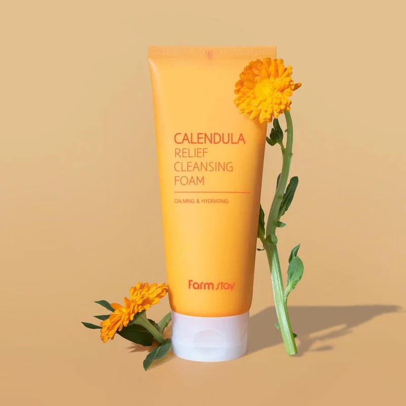 Farmstay Calendula Relief Cleansing Foam 180 ml 2