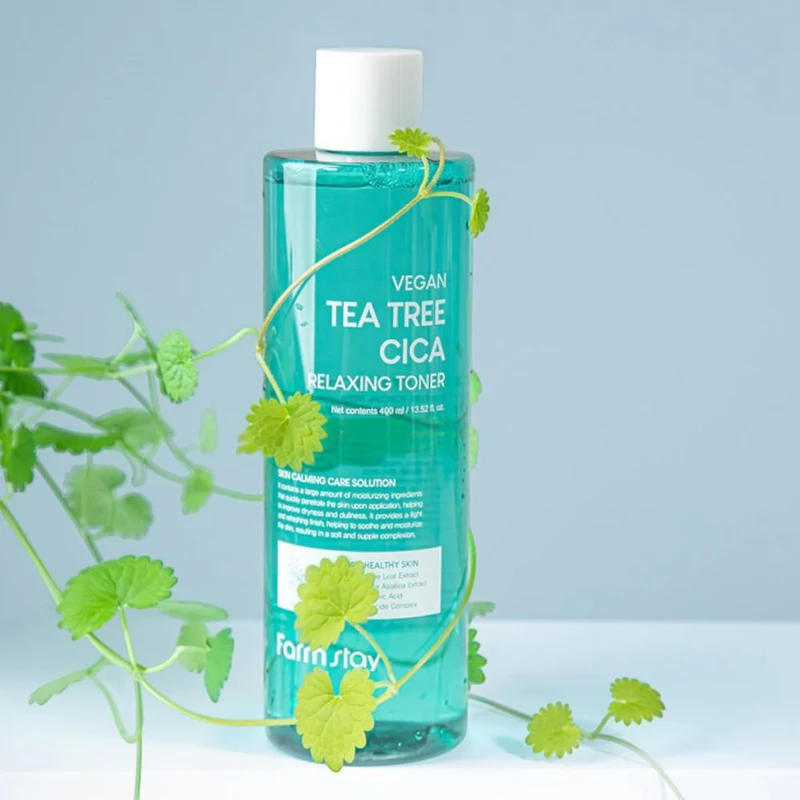 Farmstay Vegan Tea Tree Cica Relaxing Toner 400 ml 3