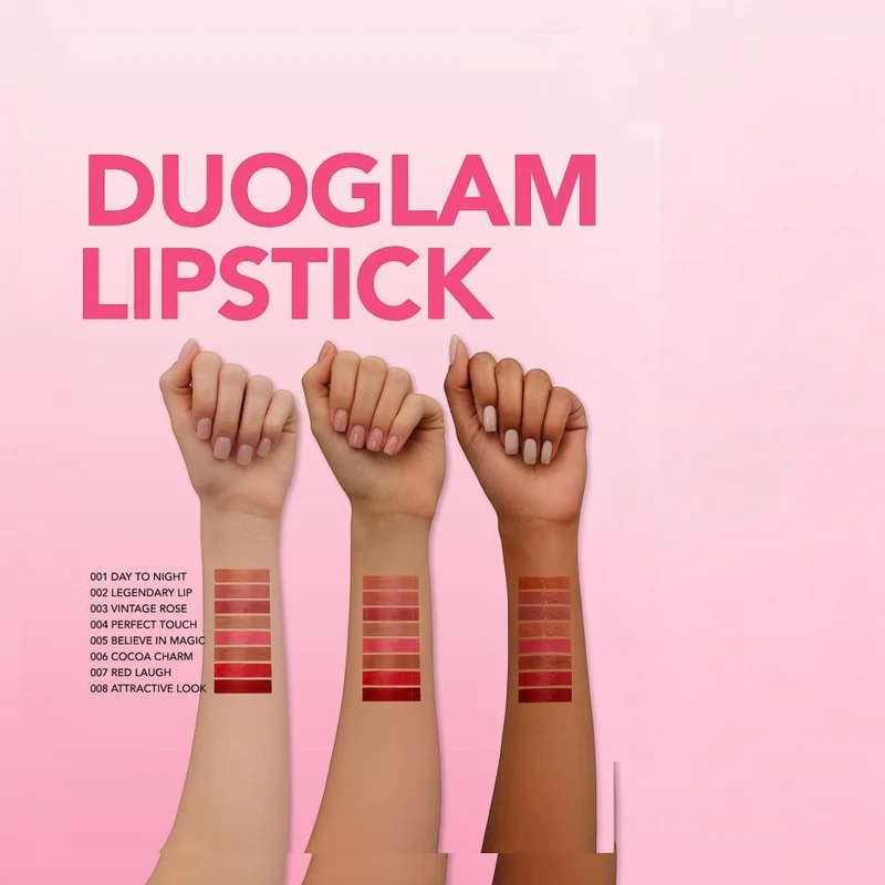 Flormar Duoglam Lipstick 003 Vintage Rose 7