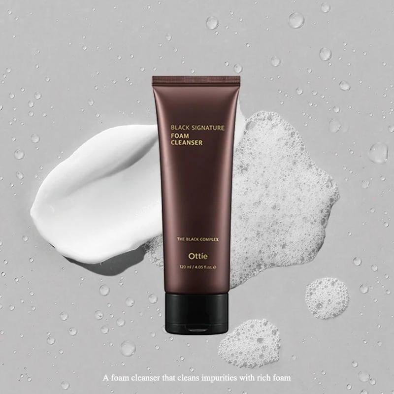 Ottie Black Signature Foam Cleanser 120 мл 3