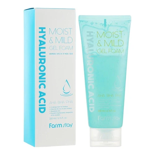 Farmstay Hyaluronic Acid Moist & Mild Gel Foam 200ml