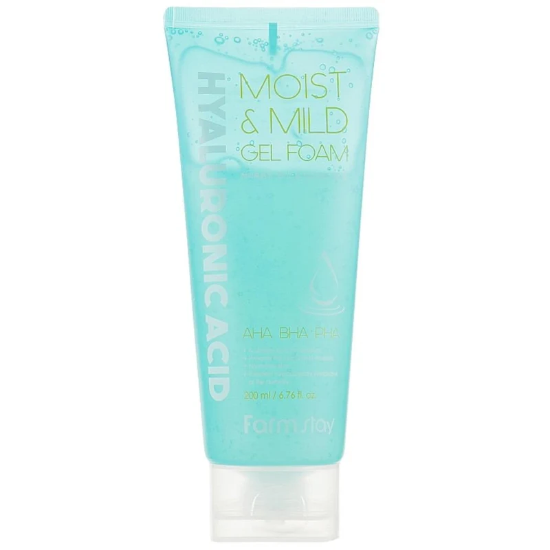 Farmstay Hyaluronic Acid Moist & Mild Gel Foam 200ml 2