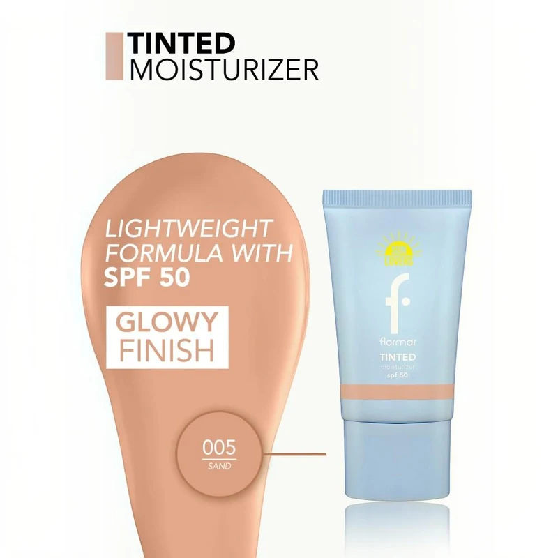 Flormar Tinted Moisturizer SPF50 005 Sand 3