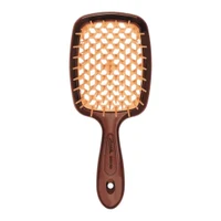 Janeke Superbrush Small Vented Brush With Soft Pins Cognac 2