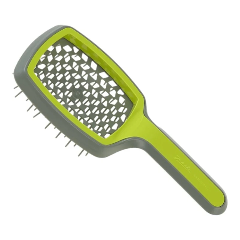 Janeke Previous Next Curvy Pneumatic Hair Brush Lime 2