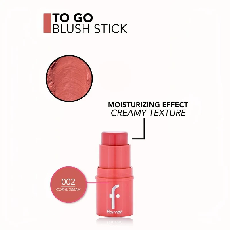 Flormar To Go Blusher Stick 02 Coral Dream 3
