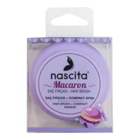 Nascita Macaron Round Travel 3D Flexi Hair with Mirror, Lilac