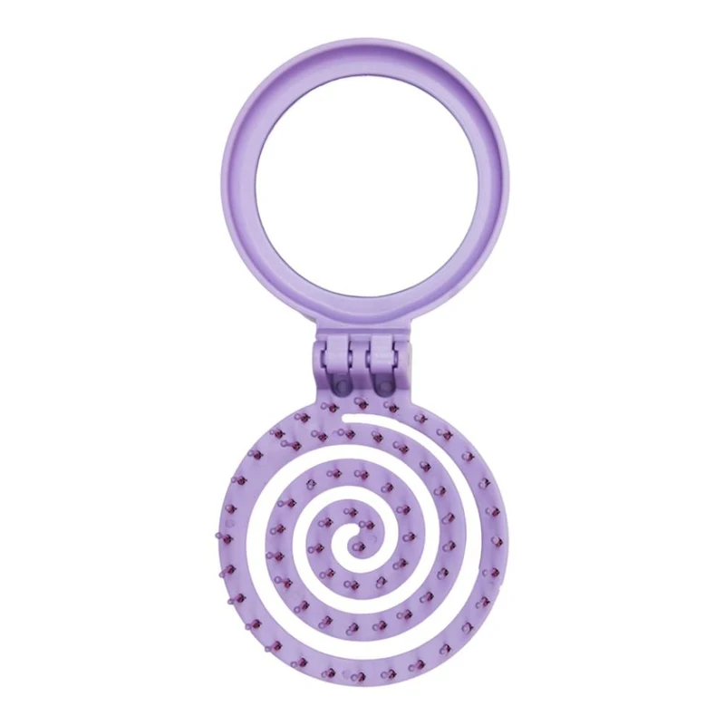 Nascita Macaron Round Travel 3D Flexi Hair with Mirror, Lilac 3