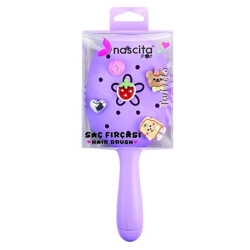 Nascita Hair Brush With Accessories, Purple 2