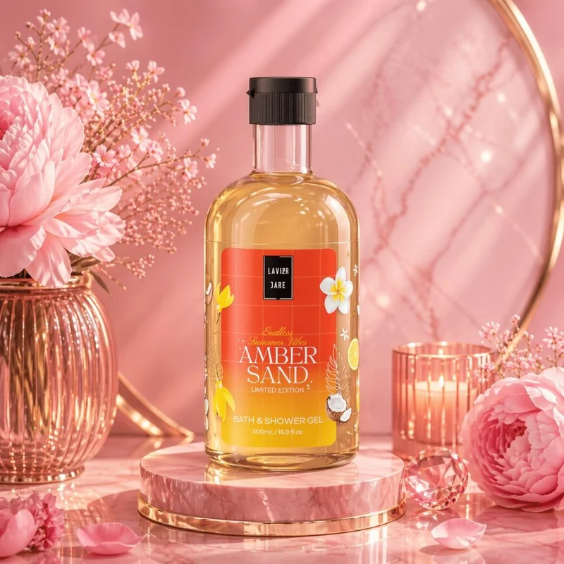 Lavish Care Amber Sand Bath & Shower Gel 500ml 2