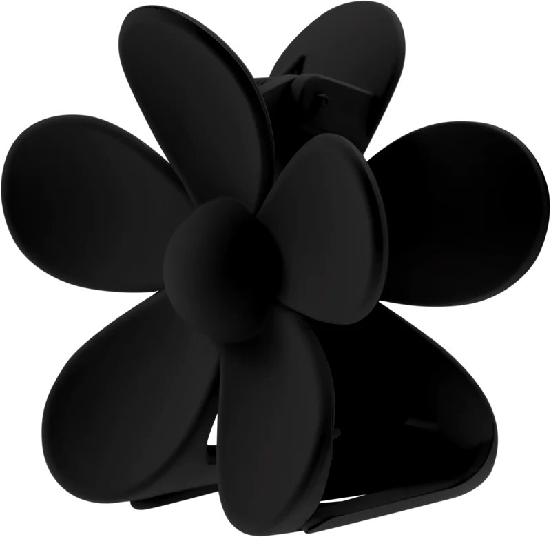 Glamour Flower Hair Claw Large Black 2