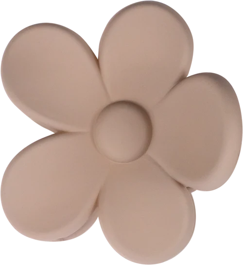Glamour Small Beige Flower Hair Claw
