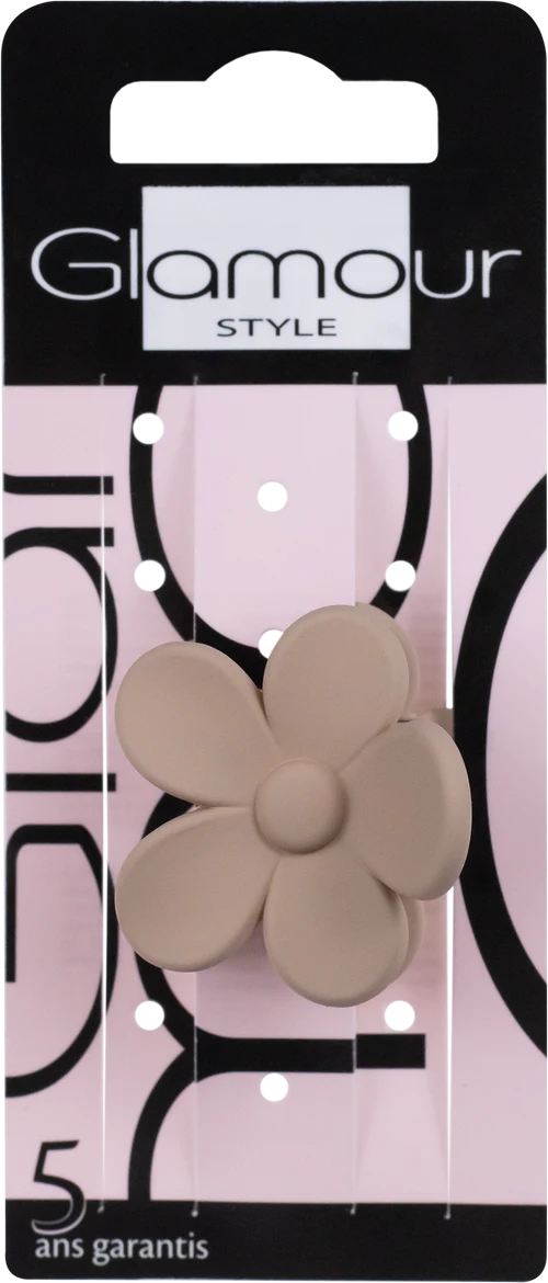 Glamour Small Beige Flower Hair Claw