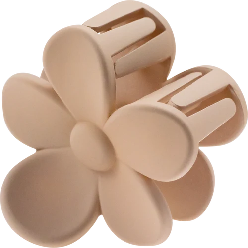 Glamour Small Beige Flower Hair Claw