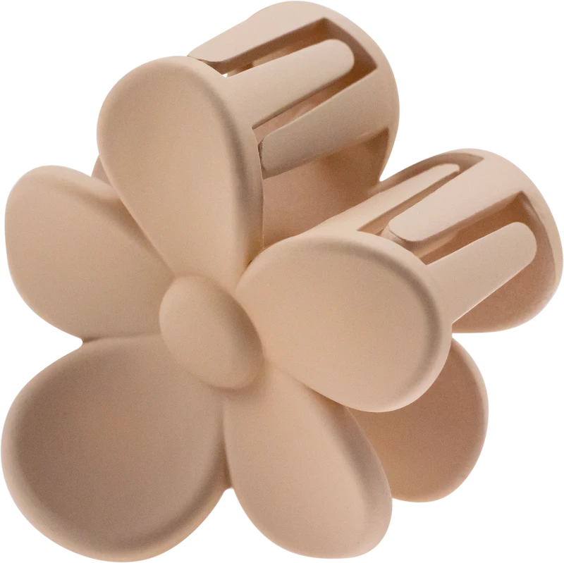 Glamour Small Beige Flower Hair Claw 3