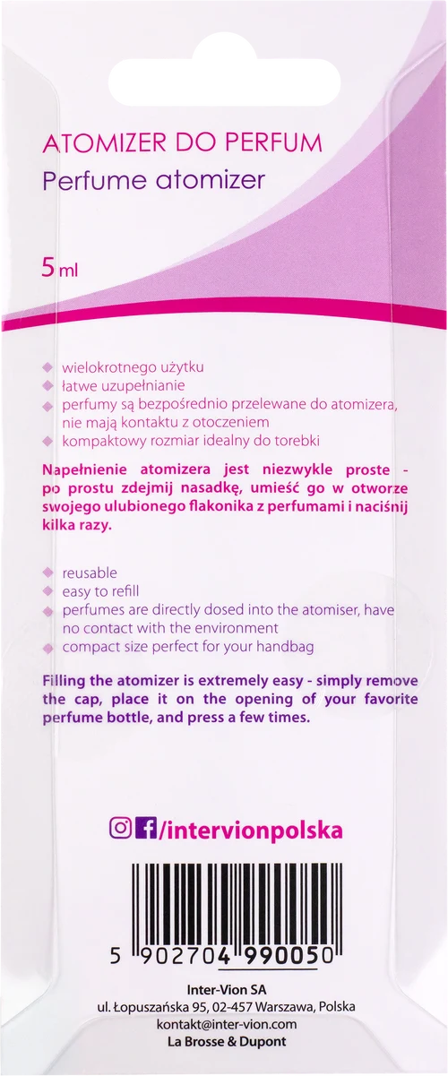 Inter‑Vion Colour Mix Perfume Atomiser