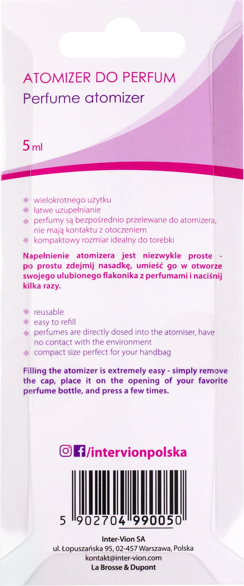 Inter‑Vion Colour Mix Perfume Atomiser 2