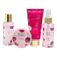 IDC Institute Secret Stories Rose Edition Bath Gift Set 4 pcs. 3