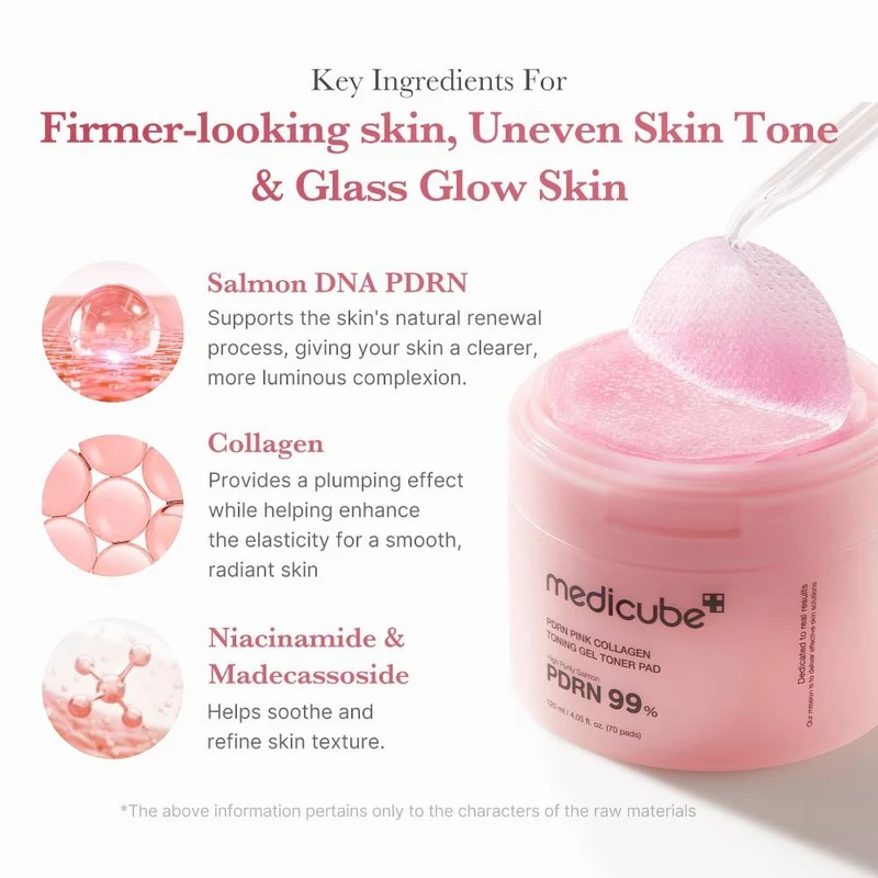Medicube PDRN Pink Collagen Gel Toner Pad 70 pcs 5