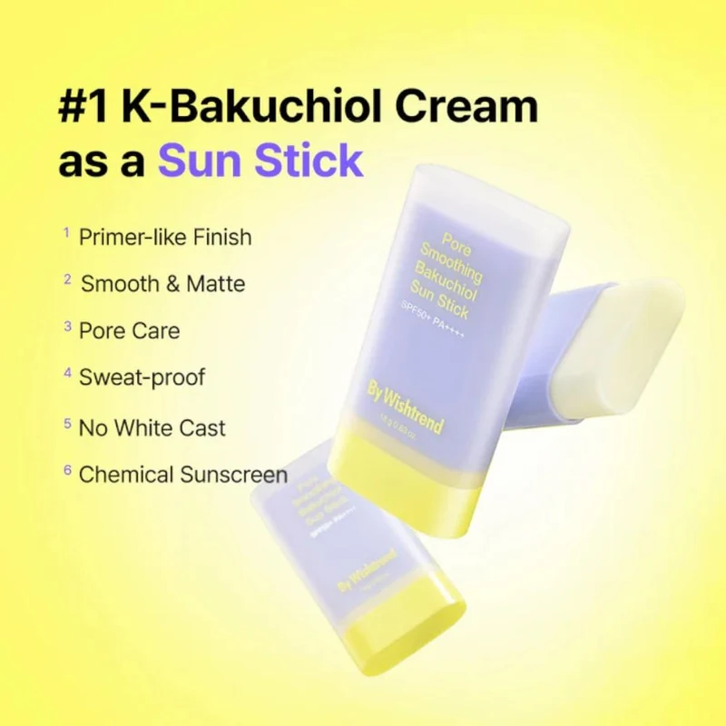 By Wishtrend Pore Smoothing Bakuchiol Sun Stick SPF50+ PA++++ 18 g 3