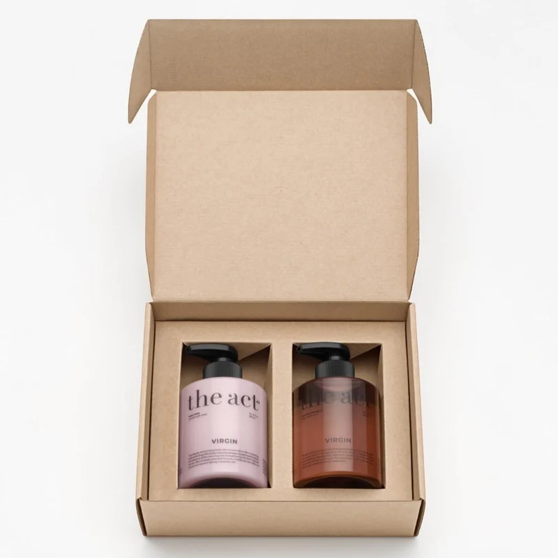 The Act Virgin Body Care Set, massage body 300 ml + oil body lotion 300 ml 4