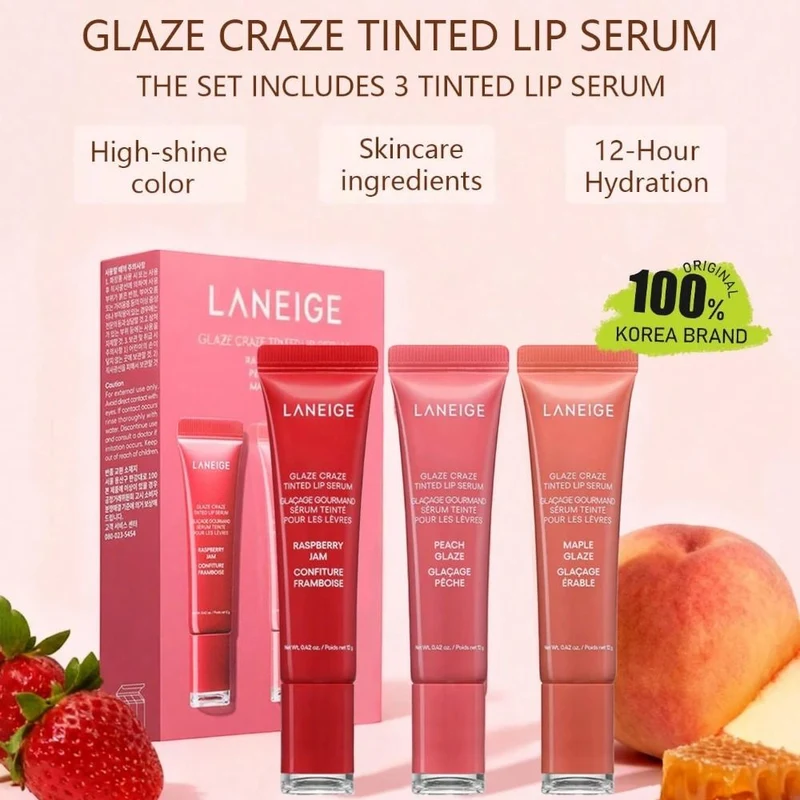 Laneige Glaze Craze Tinted Lip Serum Set 3 pcs 2