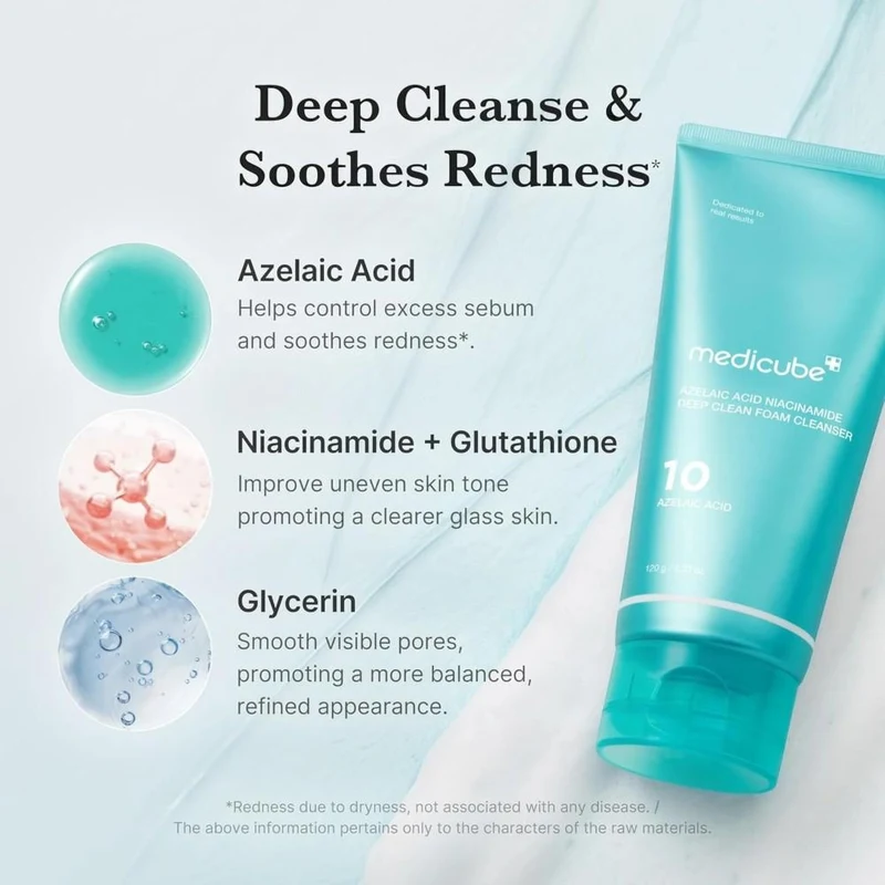 Medicube Azelaic Acid Niacinamide Deep Clean Foam Cleanser 120 g 3