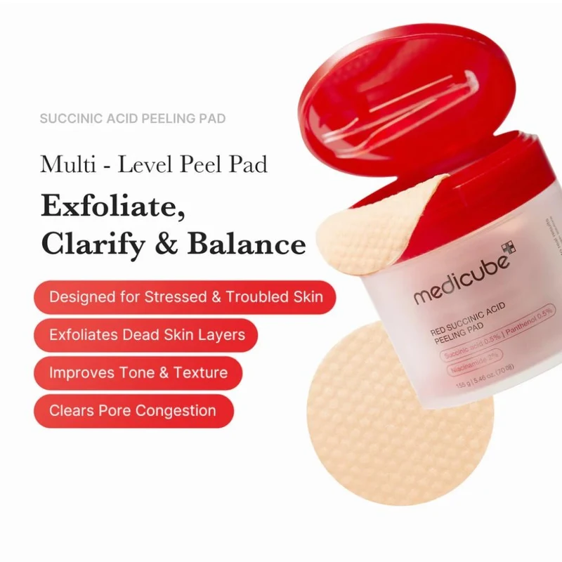 Medicube Red Succinic Acid Panthenol 70 Pads 3