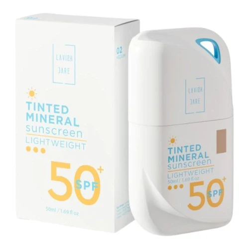 Lavish Care Tinted Mineral Sunscreen Lightweight SPF50+ Medium Shade 02 50 ml
