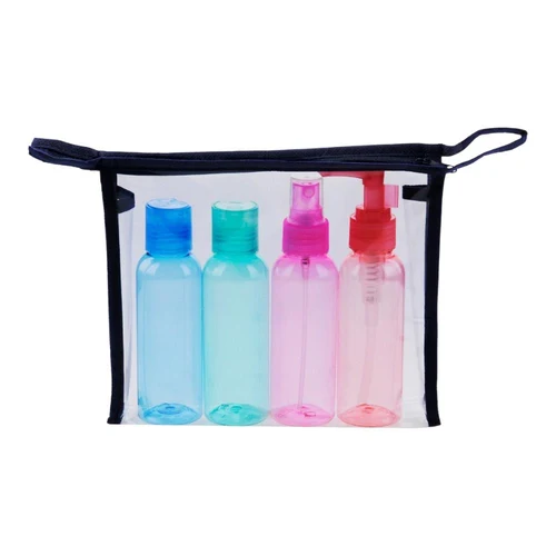 KillyS Cosmetic Bag with Colored Bottles Set