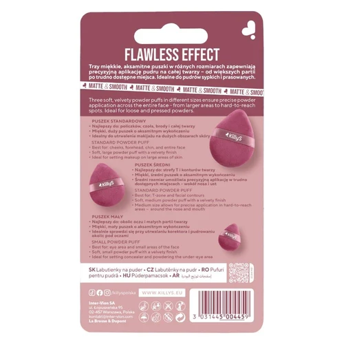 KillyS Flawless Effect Makeup Puff set 3 pcs.