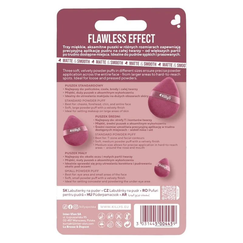 KillyS Flawless Effect Makeup Puff set 3 pcs. 3