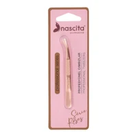 Nascita Stainless Steel Rose Gold Side-Ended Tweezers