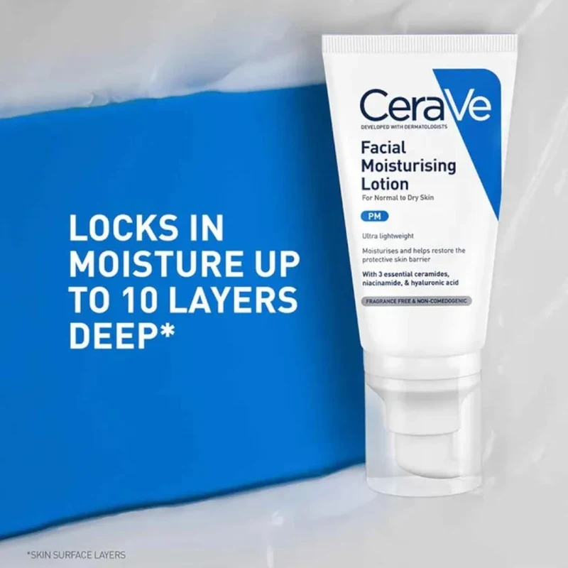 CeraVe PM Facial Moisturising Lotion 52ml 2