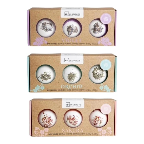IDC Institute Zen Bath Bombs Trio Dried Flowers