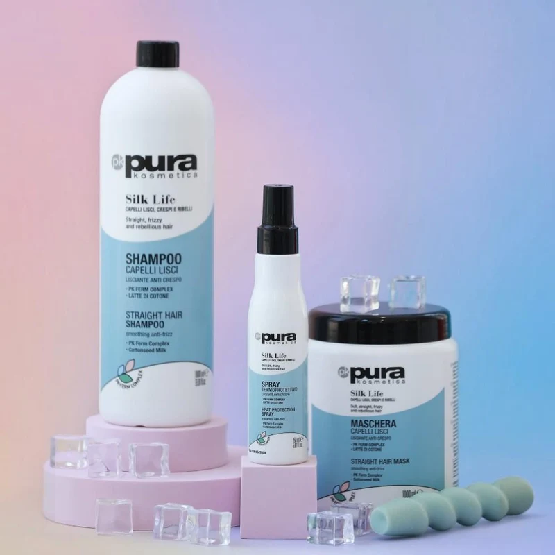 Pura Kosmetica Silk Life Straight Hair Shampoo 1000ml 2