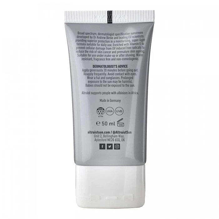 ALTRUIST Sunscreen Face Fluid SPF50 50 ml 3