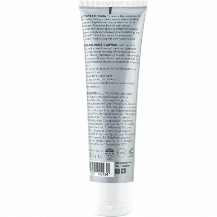 ALTRUIST Sunscreen SPF50 100 ml 2