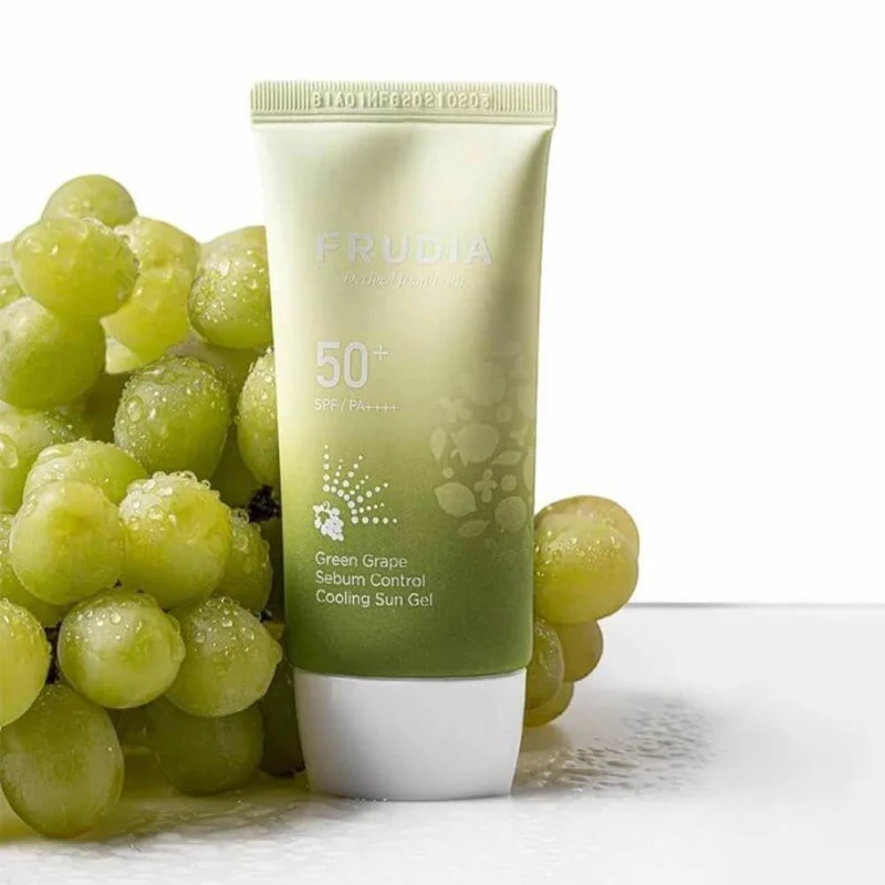 Frudia Green Grape Sebum Control Cooling Sun Gel 4