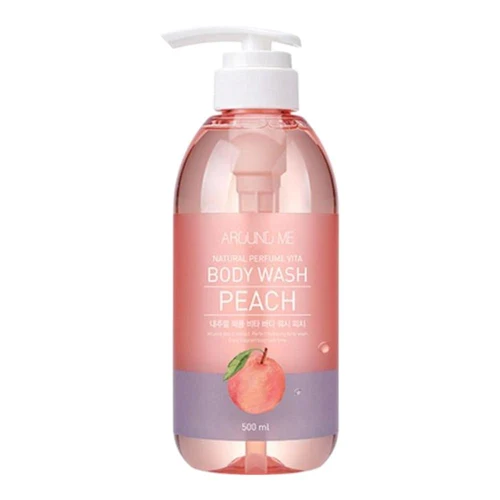 Around Me Natural Perfume Vita Body Wash Peach 500ml