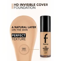 Flormar Invisible Cover HD Foundation New 80 Soft Beige 3
