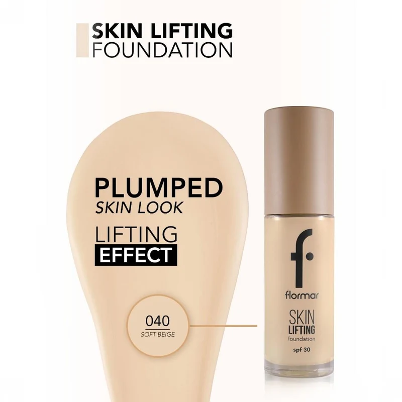 Flormar Skin Lifting Foundation 040 Soft Beige 3