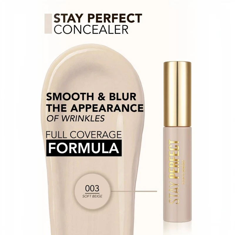 Flormar Stay Perfect Liquid Concealer New 003 Soft Beige 3