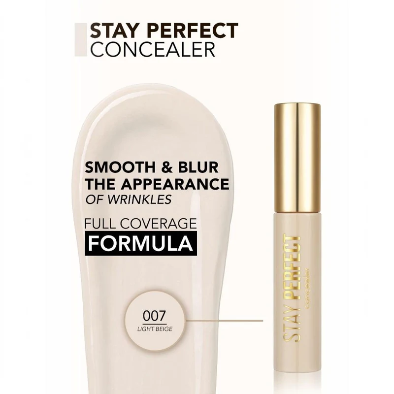 Flormar Stay Perfect Liquid Concealer New 007 Light Beige 3